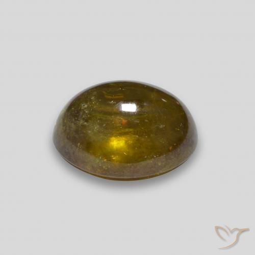 9,17 ctw natürlicher Dunkles Gold Sphene, Oval, Transparent