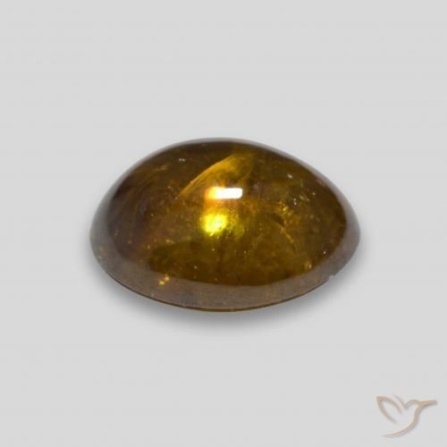 9,17 ctw natürlicher Dunkles Gold Sphene, Oval, Transparent