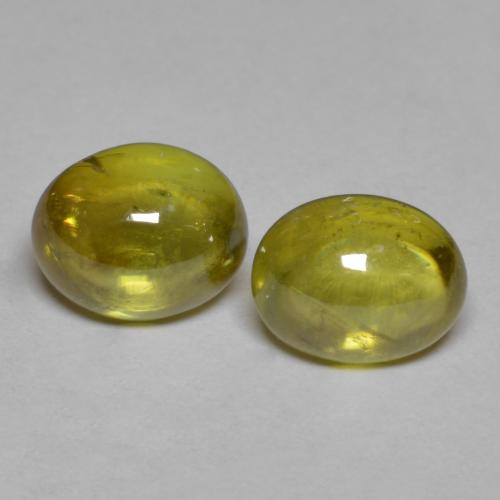 3,14 ct natürliche gelber Sphen-Edelsteine, Oval Schliff, Transparent