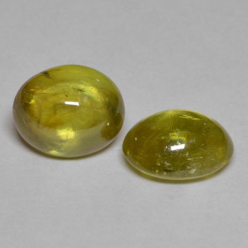 3,14 ct natürliche gelber Sphen-Edelsteine, Oval Schliff, Transparent