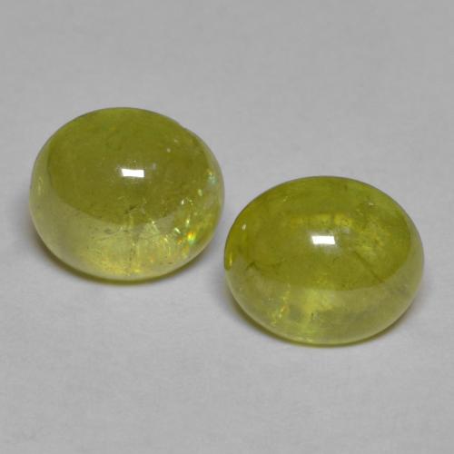 3,75 ct natürliche gelber Sphen-Edelsteine, Oval Schliff, Transparent