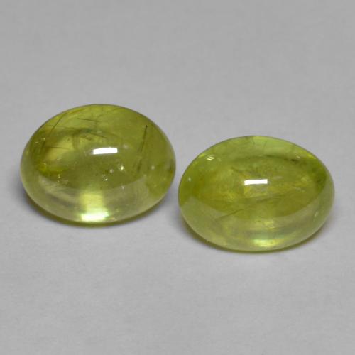 3,71 ct natürliche gelber Sphen-Edelsteine, Oval Schliff, Transparent