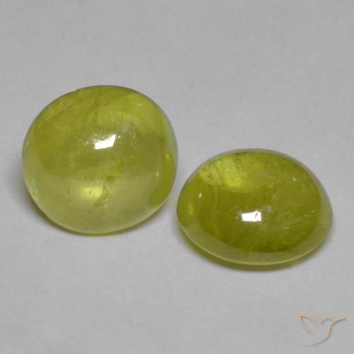 3.42 ct natürliche Mittelgelb Sphene-Edelsteine, Oval, Transparent