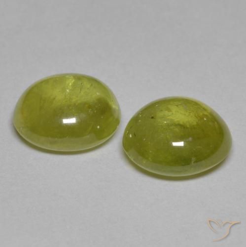3.42 ct natürliche Mittelgelb Sphene-Edelsteine, Oval, Transparent