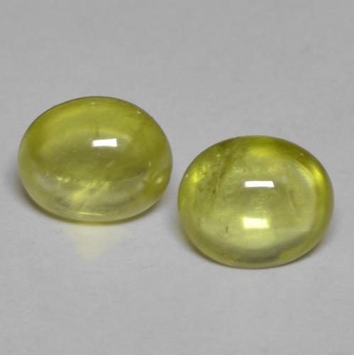 2.09 ct natürliche grünlich-gelb Sphene-Edelsteine, Oval Schliff, Transparent