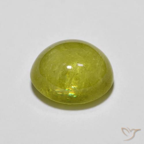 9,17 ctw natürlicher hellgrün Sphene, Oval, Transparent