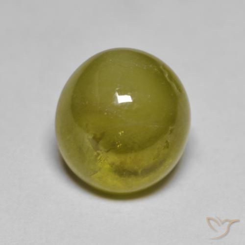 9,17 ctw natürlicher gelblich-grün Sphene, Oval, Lichtdurchlässig