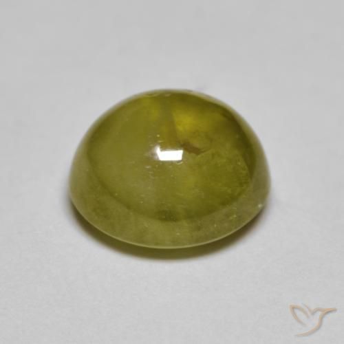 9,17 ctw natürlicher gelblich-grün Sphene, Oval, Lichtdurchlässig