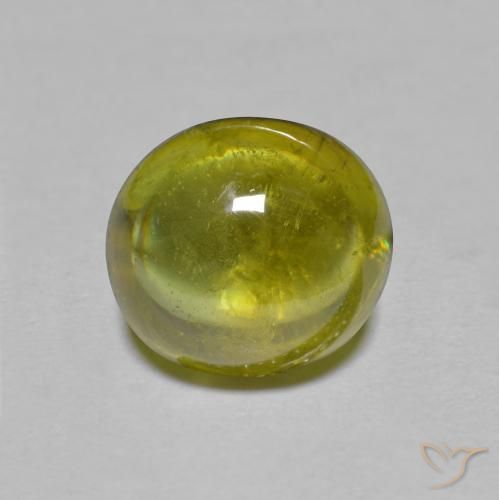 2,40 ctw natürlicher grüner Sphen, Oval Schliff, Transparent