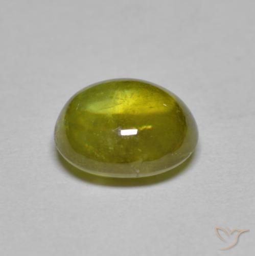 2,40 ctw natürlicher grüner Sphen, Oval Schliff, Transparent