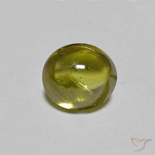 1.39ct Natürlicher gelblich-grün Sphene, Oval, Transparent