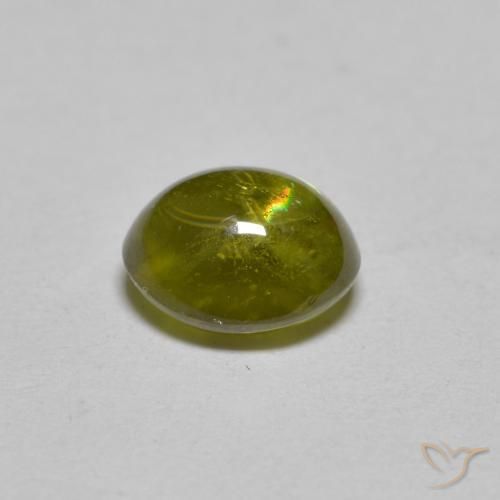 9,17 ctw natürlicher gelblich-grün Sphene, Oval, Transparent