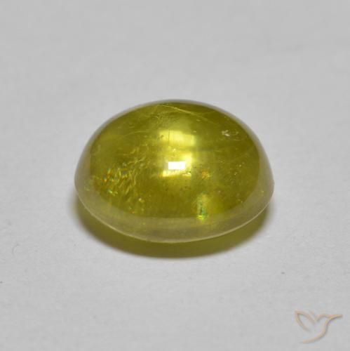 9,17 ctw natürlicher Warmes Erdgrün Sphene, Oval, Transparent
