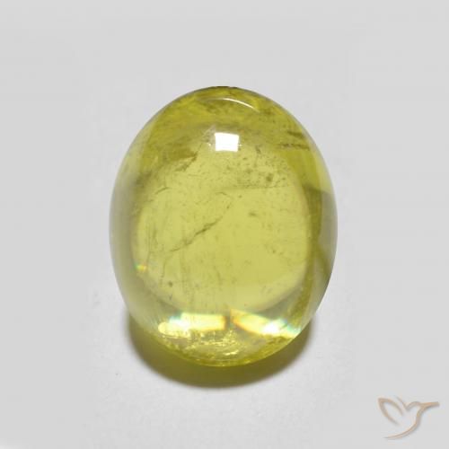9,17 ctw natürlicher Warmes Erdgrün Sphene, Oval, Transparent