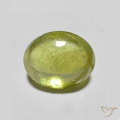 2.07ct Natürlicher Helles Erdgrün Sphene, Oval, Lichtdurchlässig