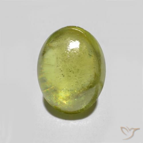 9,17 ctw natürlicher Helles Erdgrün Sphene, Oval, Lichtdurchlässig