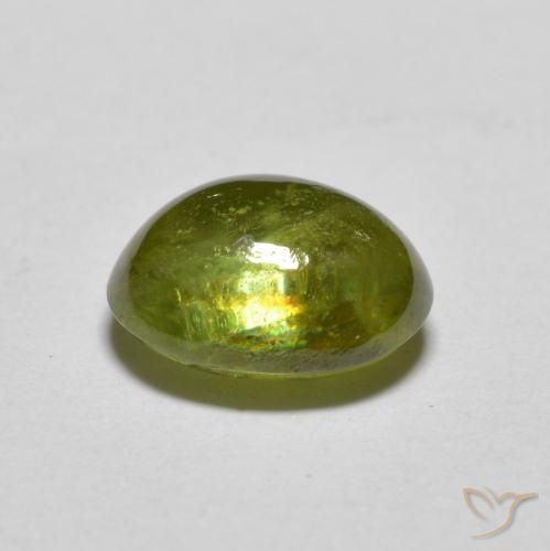 9,17 ctw natürlicher Helles Erdgrün Sphene, Oval, Lichtdurchlässig