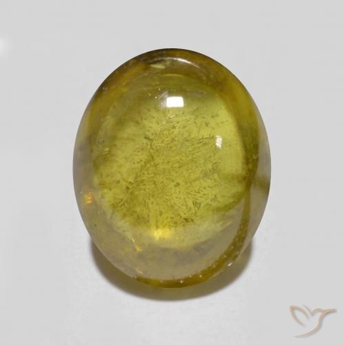 9,17 ctw natürlicher Erdiges Gold Sphene, Oval, Lichtdurchlässig