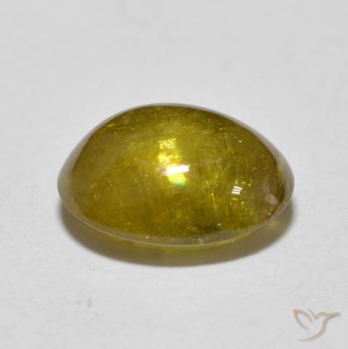 9,17 ctw natürlicher Erdiges Gold Sphene, Oval, Lichtdurchlässig
