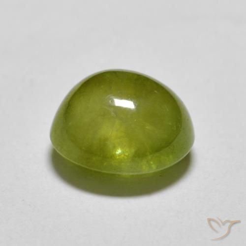 9,17 ctw natürlicher Lebendiges grün Sphene, Oval, Lichtdurchlässig