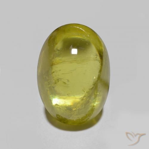 4,43 ctw natürlicher grüner Sphen, Oval Schliff, Lichtdurchlässig