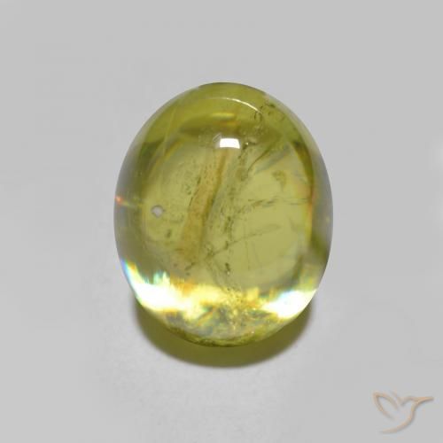 9,17 ctw natürlicher Warmes Waldgrün Sphene, Oval, Lichtdurchlässig
