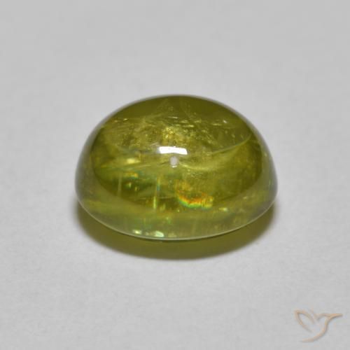 9,17 ctw natürlicher Warmes Waldgrün Sphene, Oval, Lichtdurchlässig