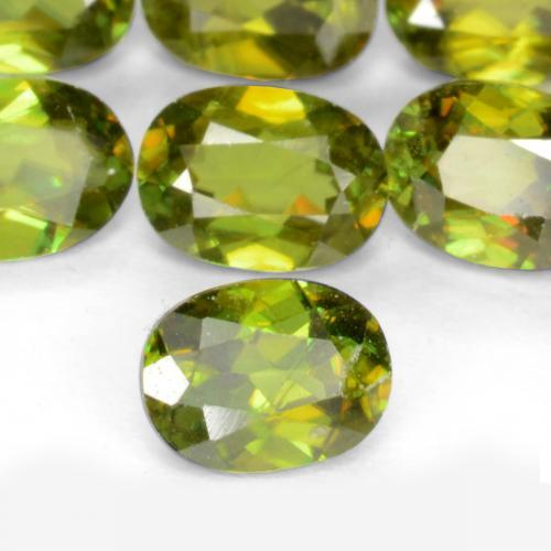2,30 ct natürliche grüner Sphen-Edelsteine, Oval Schliff, VS