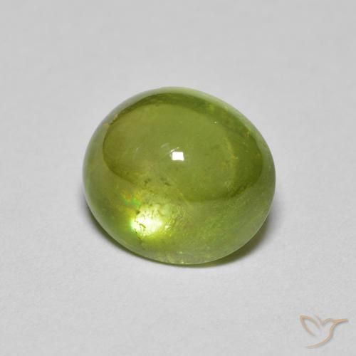 9,17 ctw natürlicher Olivgrün Sphene, Oval, Transparent