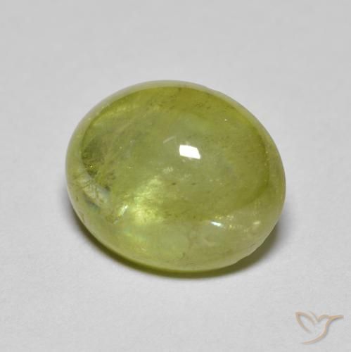 9,17 ctw natürlicher Olivgrün Sphene, Oval, Transparent