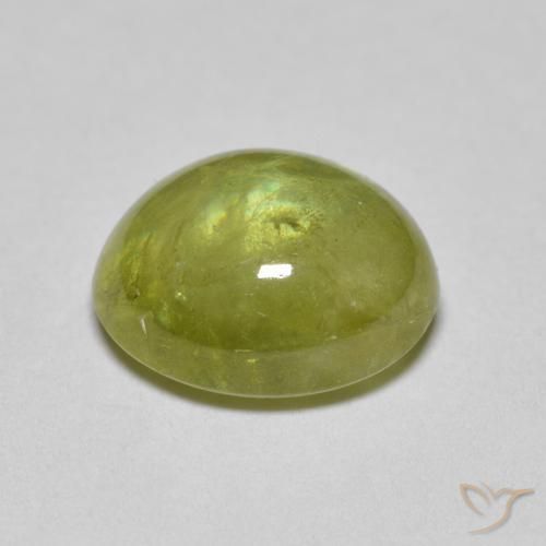 9,17 ctw natürlicher Olivgrün Sphene, Oval, Transparent