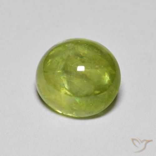 9,17 ctw natürlicher Olivgrün Sphene, Oval, Transparent