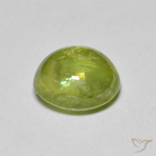 9,17 ctw natürlicher Olivgrün Sphene, Oval, Transparent