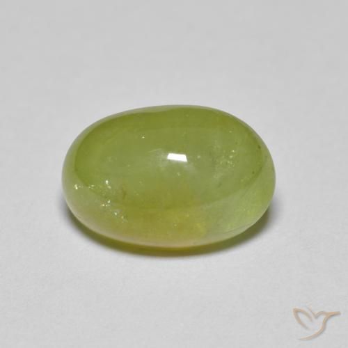3.10ct Natürlicher hellgrün Sphene, Oval, Lichtdurchlässig
