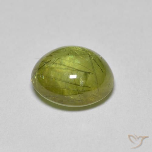 9,17 ctw natürlicher Helles Waldgrün Sphene, Oval, Transparent