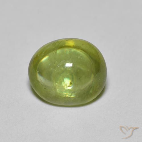 1.86ct Natürlicher Olivgrün Sphene, Oval, Transparent