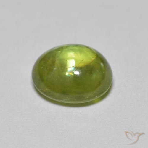9,17 ctw natürlicher Olivgrün Sphene, Oval, Transparent