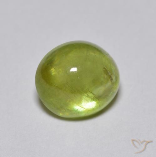 9,17 ctw natürlicher Medium Light Green Sphene, Oval, Lichtdurchlässig