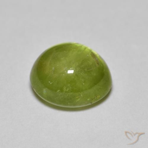 9,17 ctw natürlicher Medium Light Green Sphene, Oval, Lichtdurchlässig