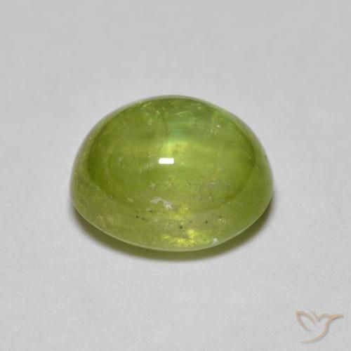 9,17 ctw natürlicher Olivgrün Sphene, Oval, Transparent