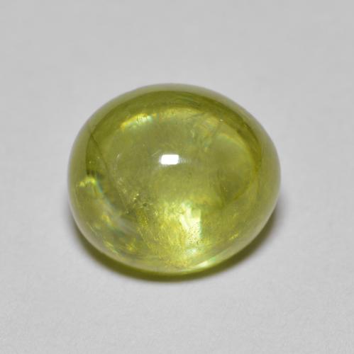 9,17 ctw natürlicher gelblich-grün Sphene, Oval Schliff, Transparent