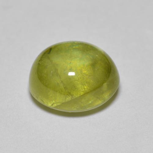 9,17 ctw natürlicher gelblich-grün Sphene, Oval Schliff, Transparent