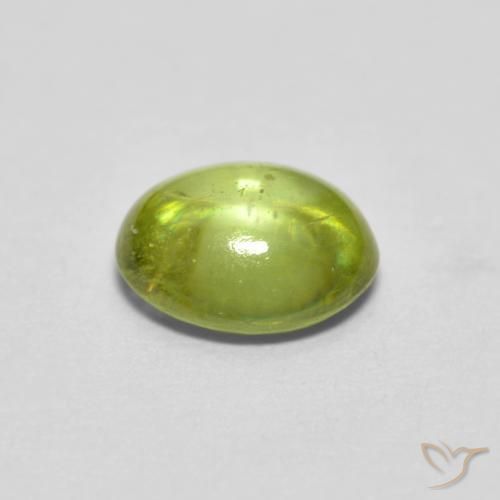 9,17 ctw natürlicher Warmes Waldgrün Sphene, Oval, Transparent