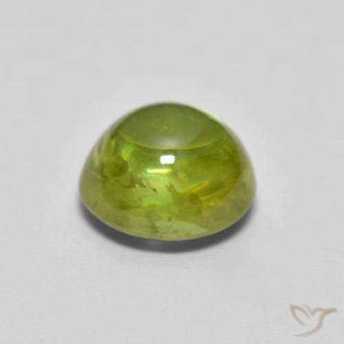 9,17 ctw natürlicher gelblich-grün Sphene, Oval, Transparent