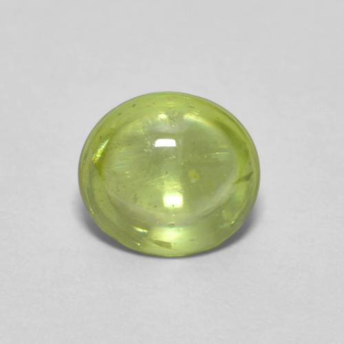 0,66 ctw natürlicher grüner Sphen, Oval Schliff, Transparent