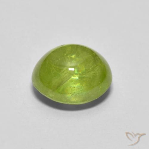 9,17 ctw natürlicher Lebendiges Gelbgrün Sphene, Oval, Transparent