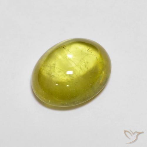 9,17 ctw natürlicher Pineapple yellow Sphene, Oval, Transparent