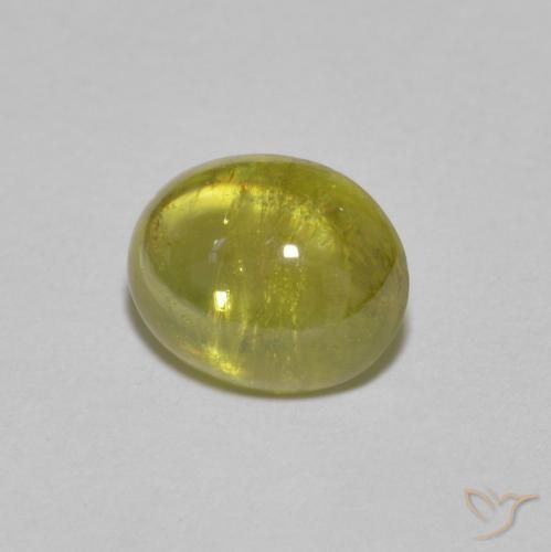 9,17 ctw natürlicher hellgelb Sphene, Oval, Transparent