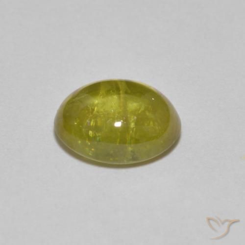9,17 ctw natürlicher hellgelb Sphene, Oval, Transparent