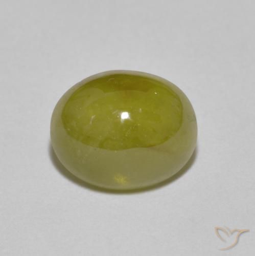 2.89ct Natürlicher gelblich-grün Sphene, Oval, Lichtdurchlässig